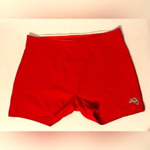 Tracksmith X JCrew Race Short (Run Cannonball Run) - Women’s L - Signal Red -EUC